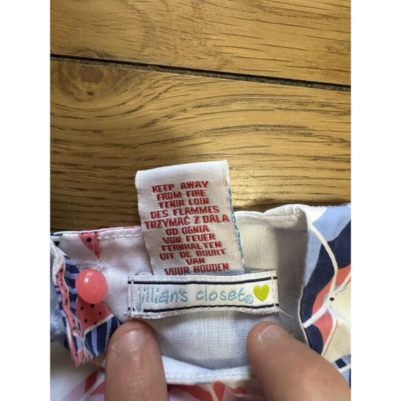 Jillians Closet 3-6 Month Old Girls Dress Summer Colorful Bow Lined Cotton Blend - Picture 3 of 15